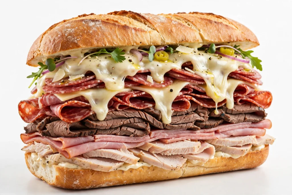 J.J. Gargantuan sandwich from the Jimmy John's sandwich menu